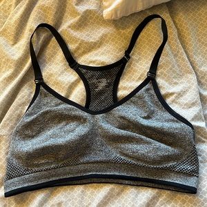 Danskin L sports gray dark gray black racer back athletic athleisure